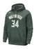 Nike Icon NN Giannis Antetokounmpo Milwaukee Bucks Hooded Sweatshirt in Green - Front View 