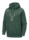 Nike Club Icon Milwaukee Bucks Hooded Sweatshirt in Green - Front View