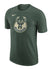 Nike Essential Logo Fir Milwaukee Bucks T-Shirt in Green - Front View
