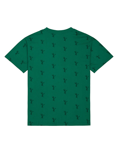 Mitchell & Ness '68 AOP Green Milwaukee Bucks T-Shirt-back