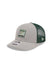 New Era 9Fifty Icon Mesh Gray Milwaukee Bucks Snapback Hat in Grey and Green - Angled Left Side View