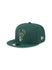New Era 9Fifty State Patch Green Milwaukee Bucks Snapback Hat in Green - Angled Left Side View