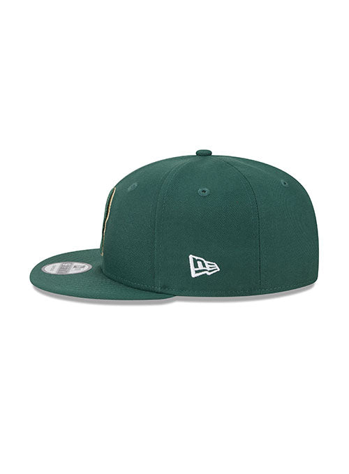 New Era 9Fifty State Patch Green Milwaukee Bucks Snapback Hat in Green - Left Side View