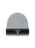 New Era Cuff Banded Stripe Milwaukee Bucks Knit Hat in Green and Grey - Front View