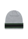 New Era Cuff Banded Stripe Milwaukee Bucks Knit Hat in Green and Grey - Back View