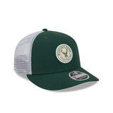 New Era 9Fifty Circle Logo Mesh Milwaukee Bucks Snapback Hat-angled right 