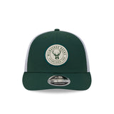 New Era 9Fifty Circle Logo Mesh Milwaukee Bucks Snapback Hat-front 