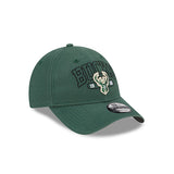 New Era 9Forty Outline Milwaukee Bucks Adjustable Hat-Angled Right Side View