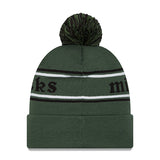 New Era Cuff Pom Marquee Milwaukee Bucks Knit Hat- Back View