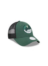 Women's 9forty Team Script Milwaukee Bucks Adjustable Hat in Green and Black - Angled Right Side View