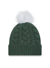 Women's New Era Cuff Pom Braid Icon Milwaukee Bucks Knit Hat in Green - Back View