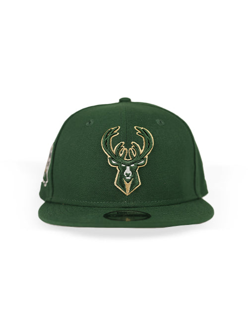 Youth New Era 9Fifty State Patch Milwaukee Bucks Snapback Hat-front 