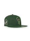 Youth New Era 9Fifty State Patch Milwaukee Bucks Snapback Hat-angled right 