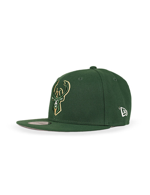 Youth New Era 9Fifty State Patch Milwaukee Bucks Snapback Hat-angled left 