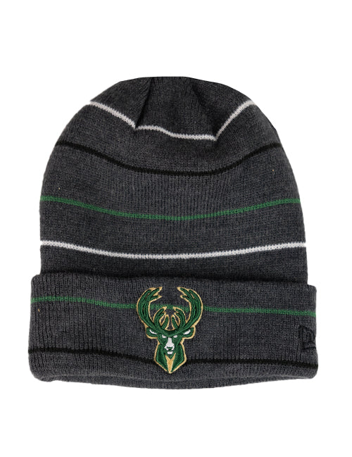 Youth New Era Cuff Rowed Milwaukee Bucks Knit Hat