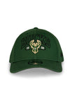 Youth New Era 9Forty Outline Milwaukee Bucks Adjustable Hat-front 