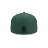 New Era 59Fifty Milwaukee Text Green Milwaukee Bucks Fitted Hat - Back View