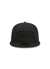 New Era 59Fifty Milwaukee Text Black Milwaukee Bucks Fitted Hat in Black - Front View