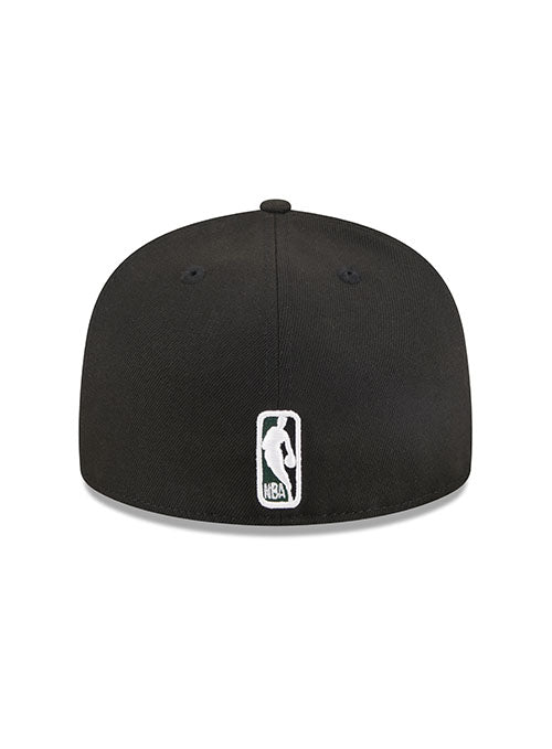 New Era 59Fifty Neon Side Hit Milwaukee Bucks Fitted Hat in Black - Back View