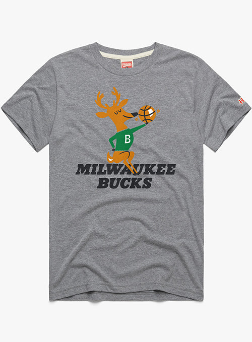 Homage HWC '68 Grey Milwaukee Bucks T-Shirt
