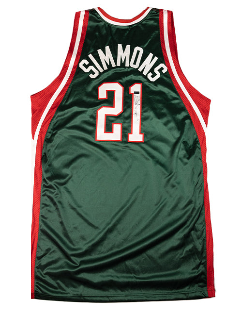 Signed Road 2006-08 Bobby Simmons Milwaukee Bucks Authentic Jersey-back