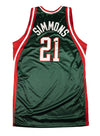 Signed Road 2006-08 Bobby Simmons Milwaukee Bucks Authentic Jersey-back