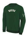 Big & Tall Rib Milwaukee Bucks Crew Neck Sweatshirt