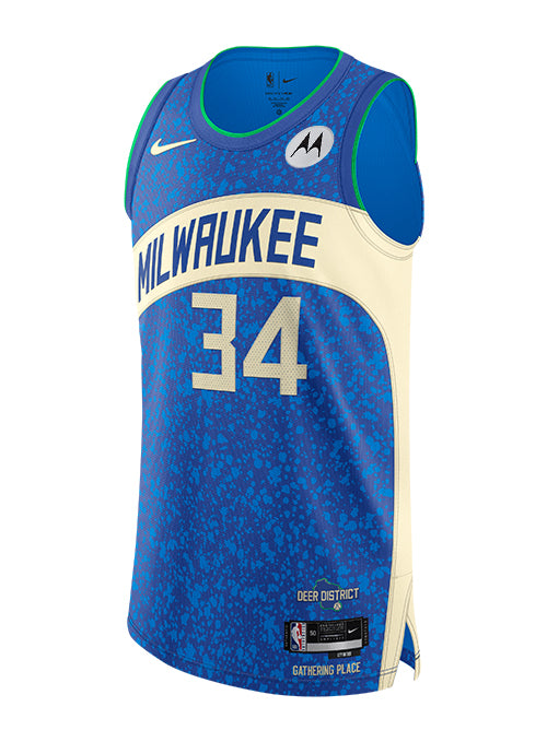 Nike 2023-24 City Edition Giannis Antetokounmpo Milwaukee Bucks Authentic Jersey-front 