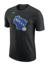 Nike 2023-24 City Edition Essential Logo Black Milwaukee Bucks T-Shirt