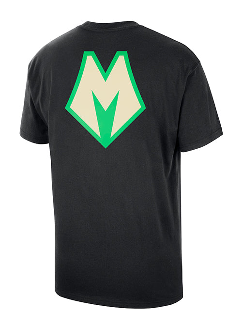 Nike 2023-24 City Edition Courtside Max90 Logos Milwaukee Bucks T-Shirt-back 