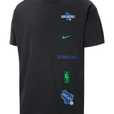 Nike 2023-24 City Edition Courtside Max90 Logos Milwaukee Bucks T-Shirt- front 