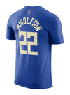 Nike 2023-24 City Edition Khris Middleton Milwaukee Bucks T-Shirt