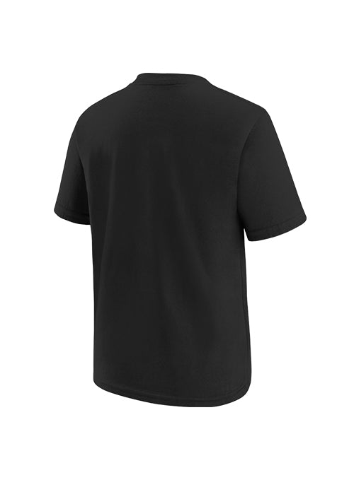 Youth Nike 2023-24 City Edition Essential Logo Black Milwaukee Bucks T-Shirt-back 