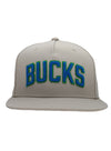 Sportiqe 2023-24 City Edition Chenille Cream Milwaukee Bucks Snapback Hat