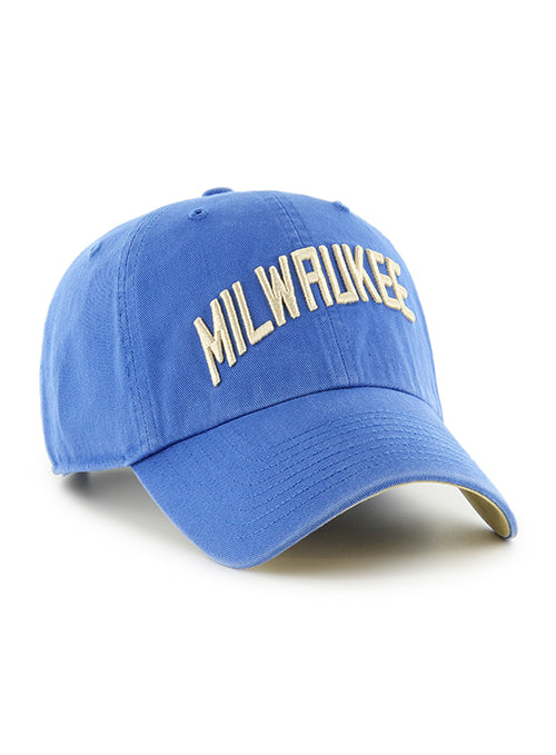47 Brand 2023-24 City Edition Clean Up Blue Milwaukee Bucks Adjustable Hat