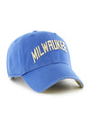 '47 Brand 2023-24 City Edition Clean Up Blue Milwaukee Bucks Adjustable Hat- angled right 