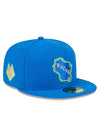 New Era 2023-24 City Edition 59Fifty Alternate Blue Milwaukee Bucks Fitted Hat- angled right 