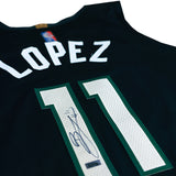 Signed Game-Used Jordan 2020 Statement Edition brook Lopez Milwaukee Bucks Authentic Jersey-signature