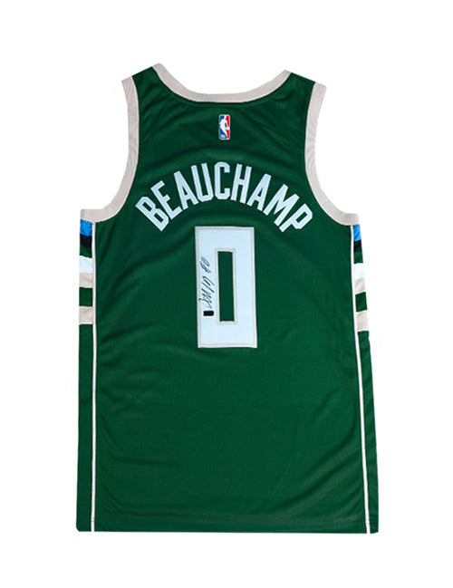 Signed Nike Icon Edition Marjon Beauchamp Milwaukee Bucks Swingman Jersey-back