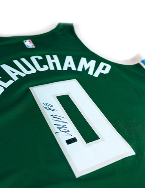 Signed Nike Icon Edition Marjon Beauchamp Milwaukee Bucks Swingman Jersey-signature