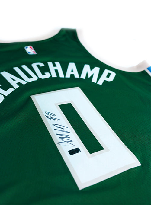 Signed Nike Icon Edition Marjon Beauchamp Milwaukee Bucks Swingman Jersey-signature