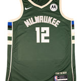 Signed Nike Icon Edition Grayson Allen Milwaukee Bucks Swingman Jersey-front