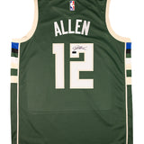 Signed Nike Icon Edition Grayson Allen Milwaukee Bucks Swingman Jersey-back