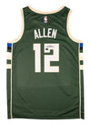 Signed Nike Icon Edition Grayson Allen Milwaukee Bucks Swingman Jersey-back