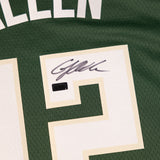 Signed Nike Icon Edition Grayson Allen Milwaukee Bucks Swingman Jersey-signature