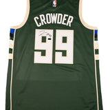 Signed Nike Icon Edition Jae Crowder Milwaukee Bucks Swingman Jersey-back