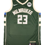 Signed Nike Icon Edition Wesley Matthews Milwaukee Bucks Swingman Jersey-front