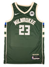 Signed Nike Icon Edition Wesley Matthews Milwaukee Bucks Swingman Jersey-front