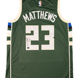 Signed Nike Icon Edition Wesley Matthews Milwaukee Bucks Swingman Jersey-back