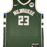 Signed Nike Icon Edition Wesley Matthews Milwaukee Bucks Swingman Jersey-front